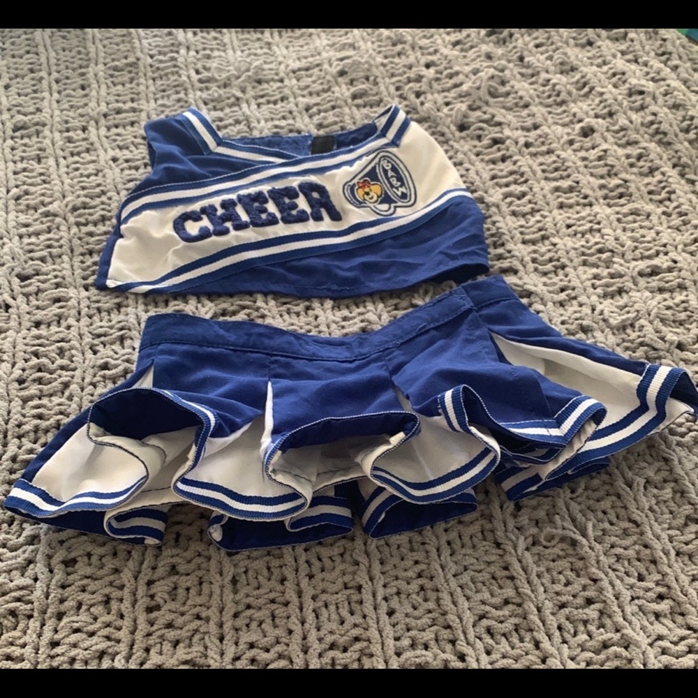 Build A Bear  Blue White Cheerleader Outfit